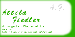 attila fiedler business card